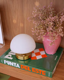 Luminária de Mesa Mini Domo Dourado - 15x14cm