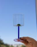Taça Lumina em Vidro Borossilicato - Azul e Rosa - 180ML
