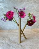 Vaso Axis Gold Metal - Coleção Halo - 31x19cm