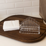 Porta Guardanapos de Cristal de Chumbo Radial -  12x10cm