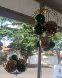 Bola de LED decorativa de 30 cm para decoração de Natal, uso interno e externo