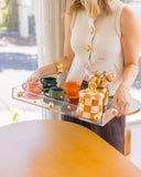 Bandeja Orbes de Ouro em Acrílico - 51x36cm