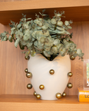 Vaso Orgânico Esferas Ice com Dourado - G