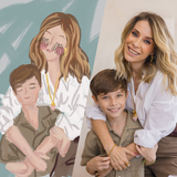 Quadro Aquarela Digital Retrato Personalizado - 25x20cm - 15 Dias Úteis Para Produção