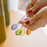 Conjunto de 4 Colheres de Funny Drink em Vidro Colorido