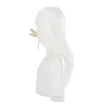 Escultura Menina Busto Branco Libélula